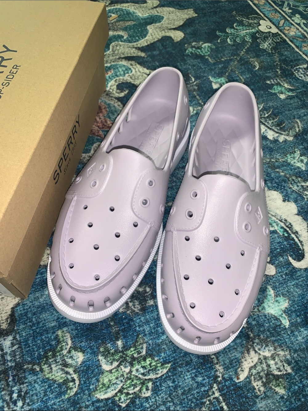 Sperry lake float slip on purple shoes new 11